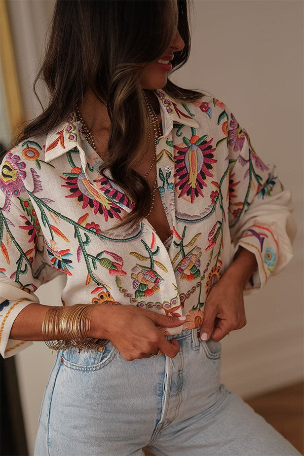 Wanderlust Floral Print Casual Shirt-Consonak