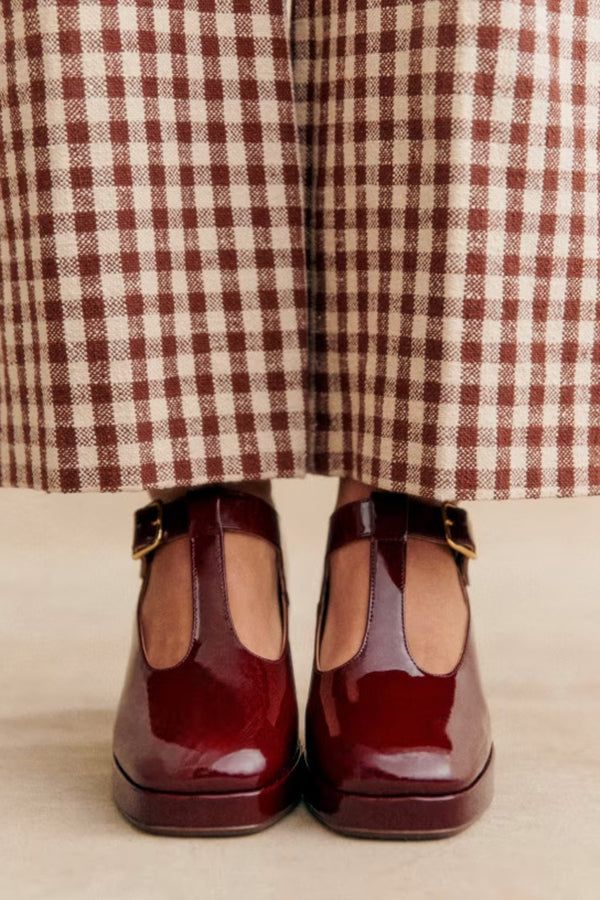 Square Toe Mary Jane Block Heel Retro High Heels-consonak