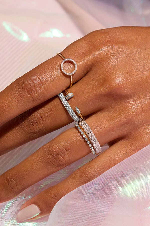 Simple Diamond Open Ring-consonak