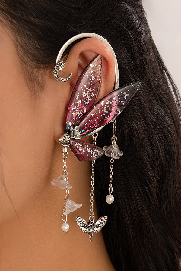 Forest Elf Tassel Butterfly Earrings | Consonak