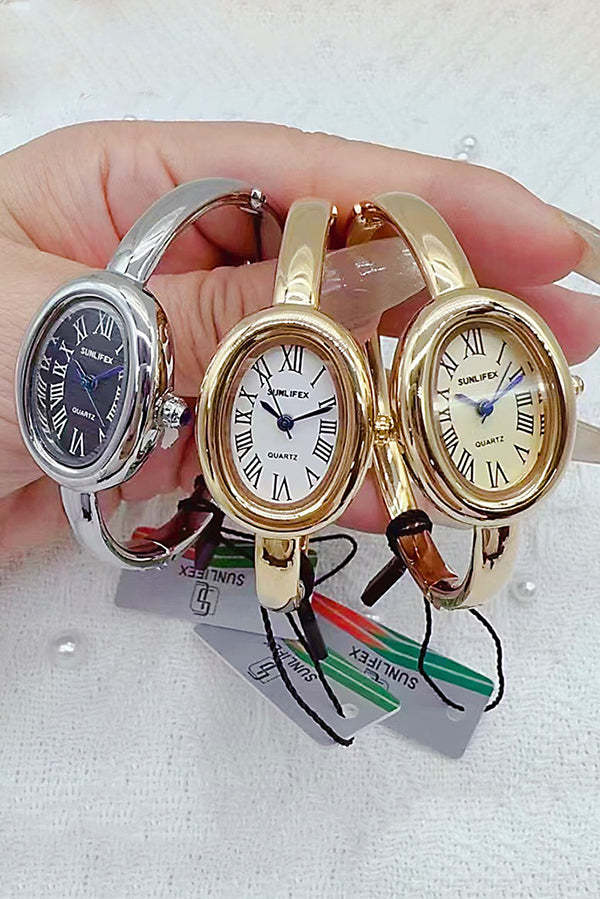 Fashionable Simple Oval Pointer Bracelet Watch-consonak