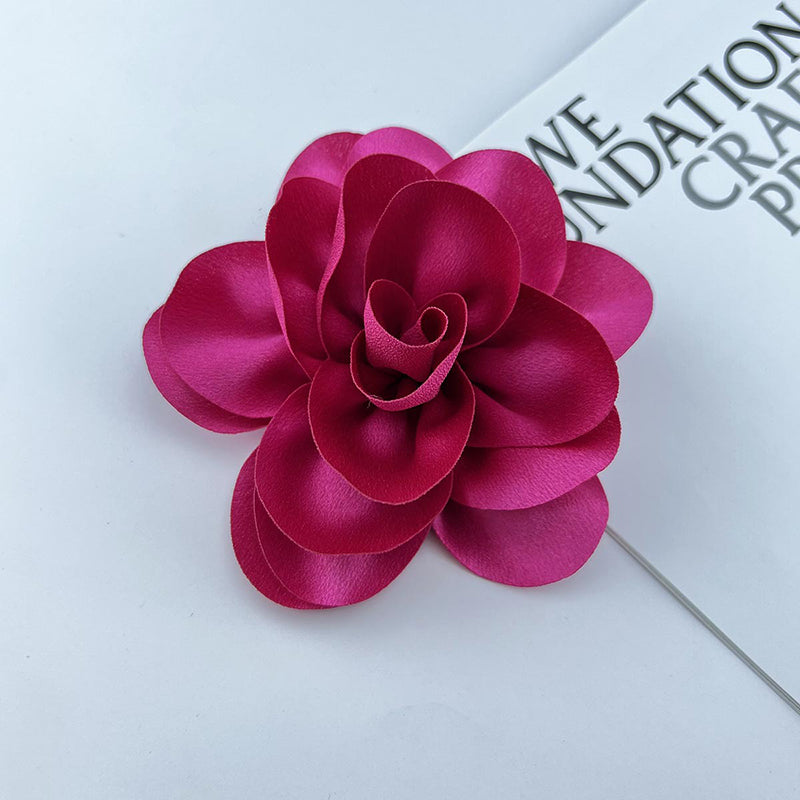 Satin Fabric Flower All-match Brooch-consonak