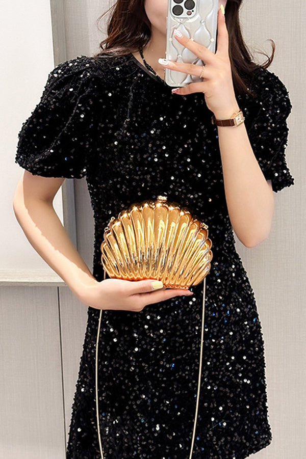 Fashionable and Elegant Chain Lock Shell Bag-consonak