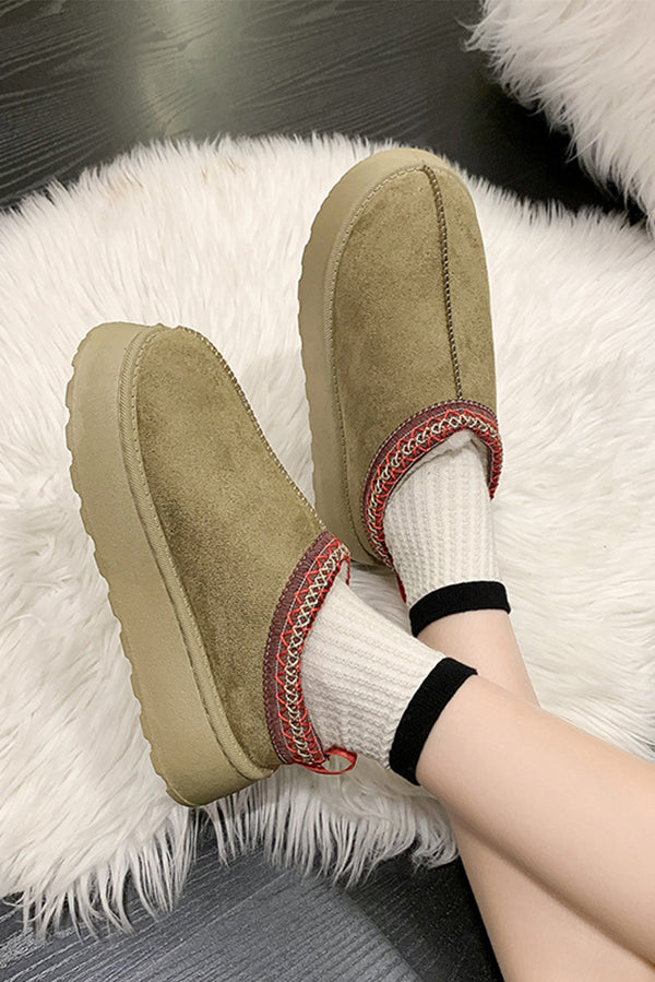 Warm Thick Sole Heelless Cotton Shoes-consonak