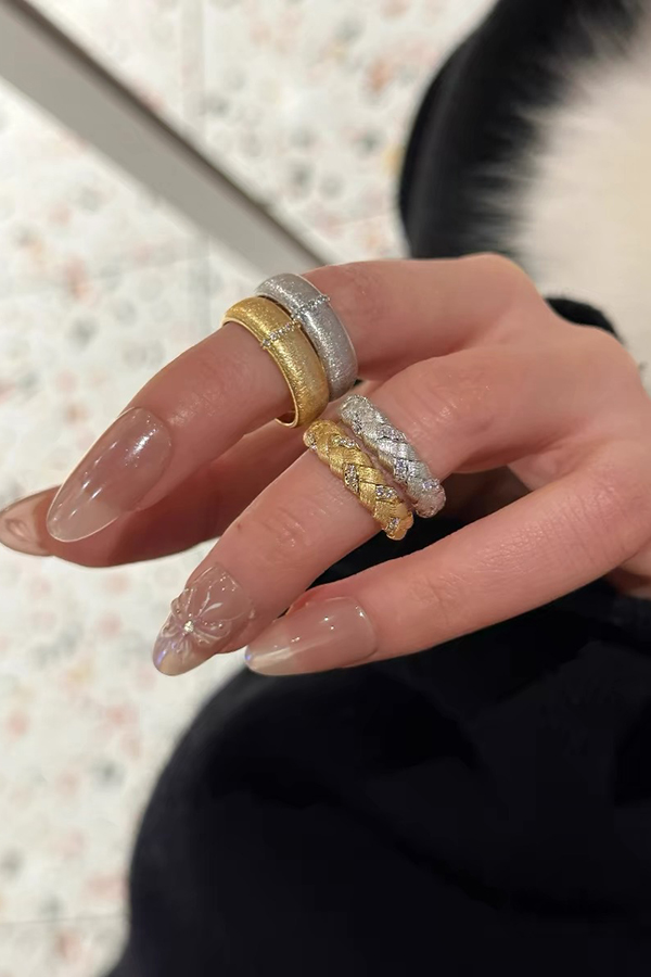 Fashionable French Braided Delicate Ring-consonak