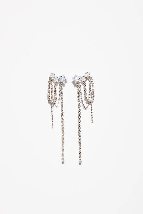 SHASHI GLITZY EARRINGS - SILVER-consonak