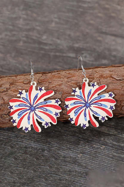 American Independence Day Flag Earrings-consonak