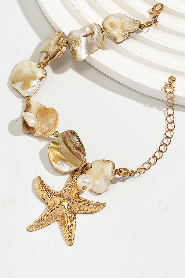 Resort Style Summer Starfish Shell Pearl Jewelry-consonak