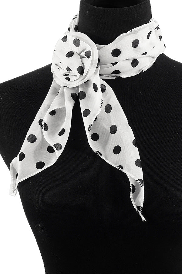 Fashionable and Versatile Leopard Print Polka Dot Rose Scarf | Consonak