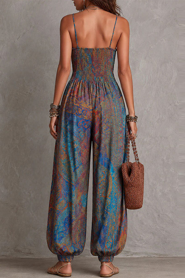 Maya Boho Chic Patchwork Jumpsuit-Consonak