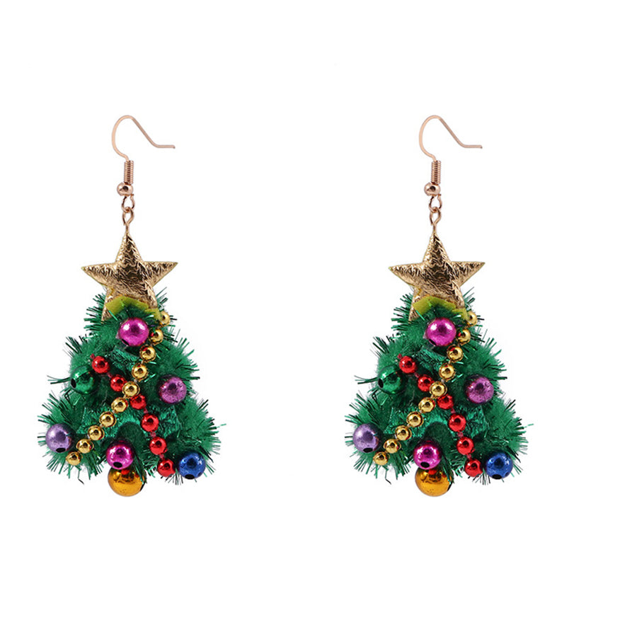 Christmas Tree Tassel Garland Bell Earrings Earrings-consonak