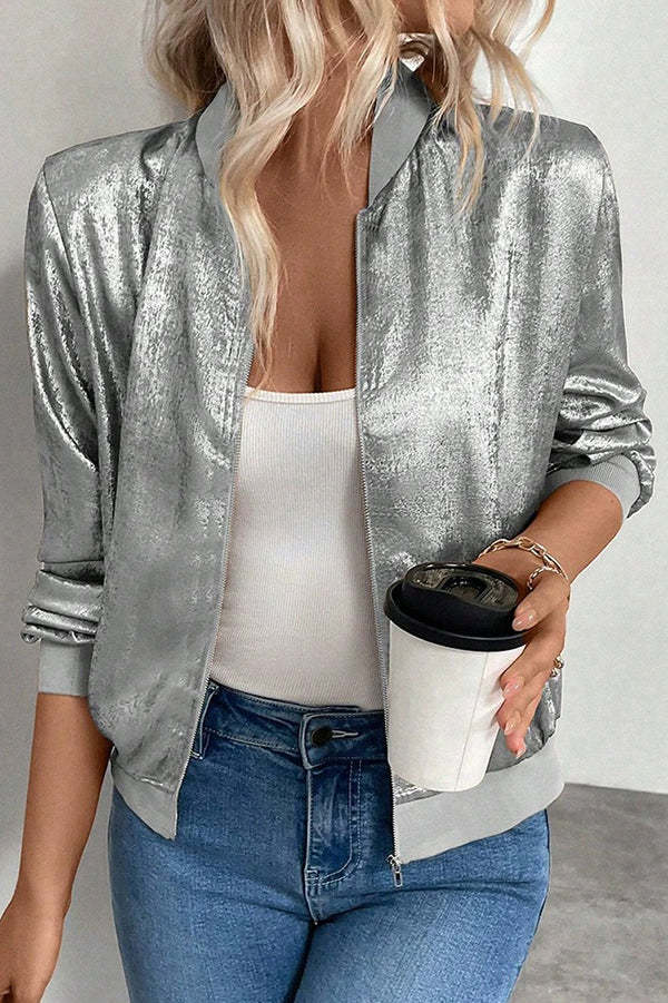 Stylish Loose-fitting Long-sleeved Zipper Casual Jacket-consonak