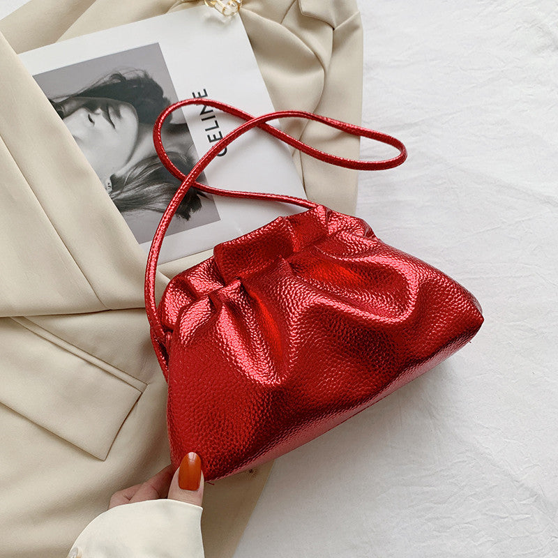 Metallic Pouch Clutch Bag-consonak