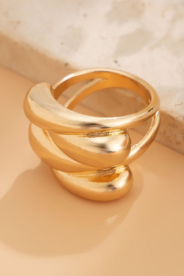 Fashion Alloy Twisted Double Layer Jewelry-consonak