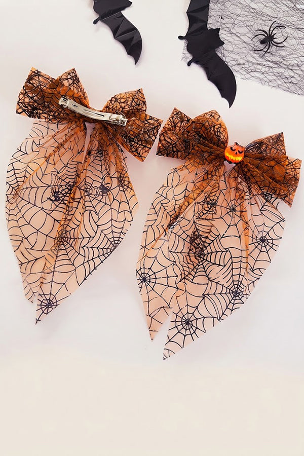 Large Halloween Mesh Bow Hair Clip-Consonak
