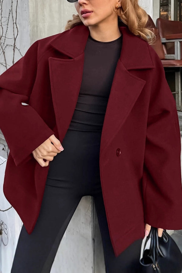 Retro-style Lapel Long-sleeved Belted Loose Coat-consonak