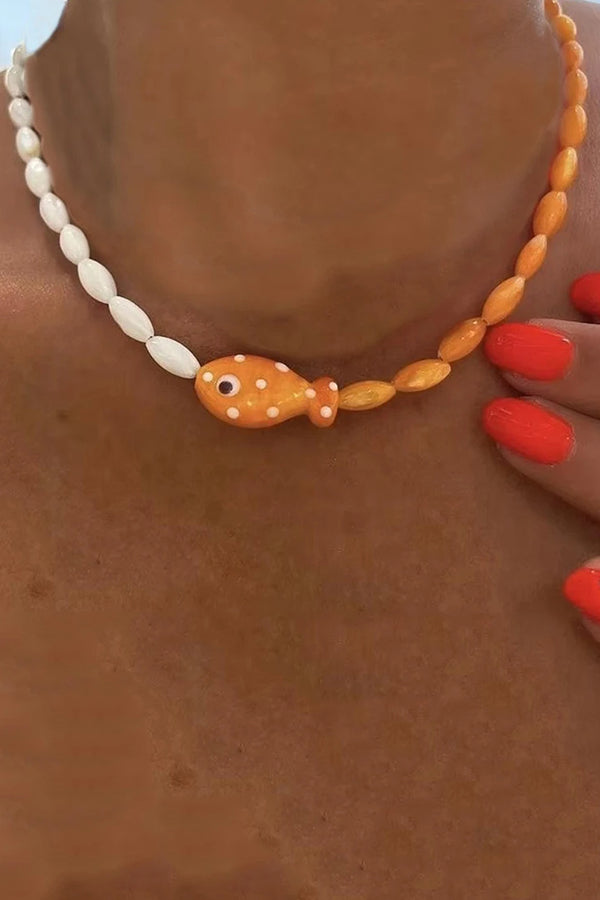 Cute Polka Dot Clownfish Necklace-consonak