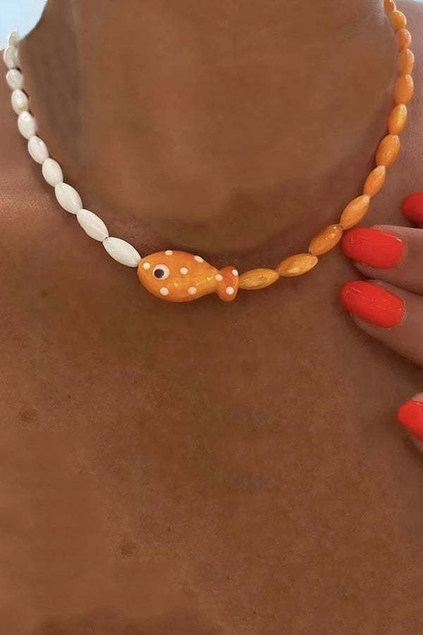 Cute Polka Dot Clownfish Necklace-consonak