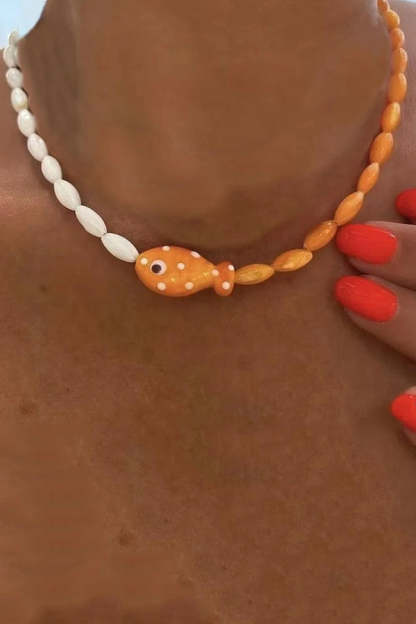 Cute Polka Dot Clownfish Necklace-consonak