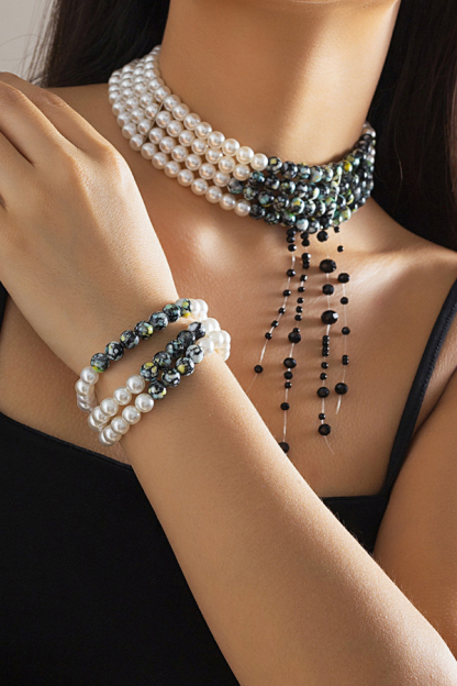 Gothic Blood Drop Tassel Halloween Personalized Necklace-consonak