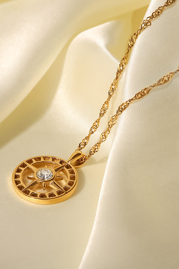 Vintage Stainless Steel Zircon Love Pendant | Consonak