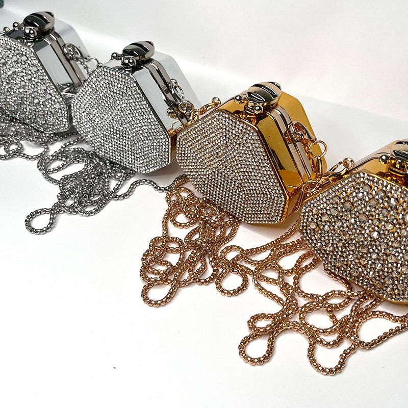 Fashionable and Personalized Diamond Mini Crossbody Bag-consonak