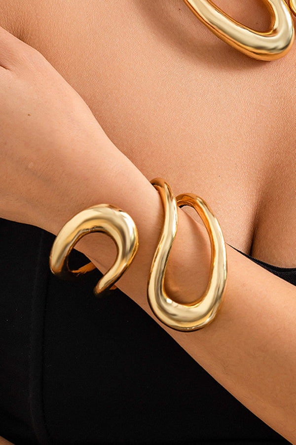 Fashion Alloy Twisted Double Layer Jewelry-consonak