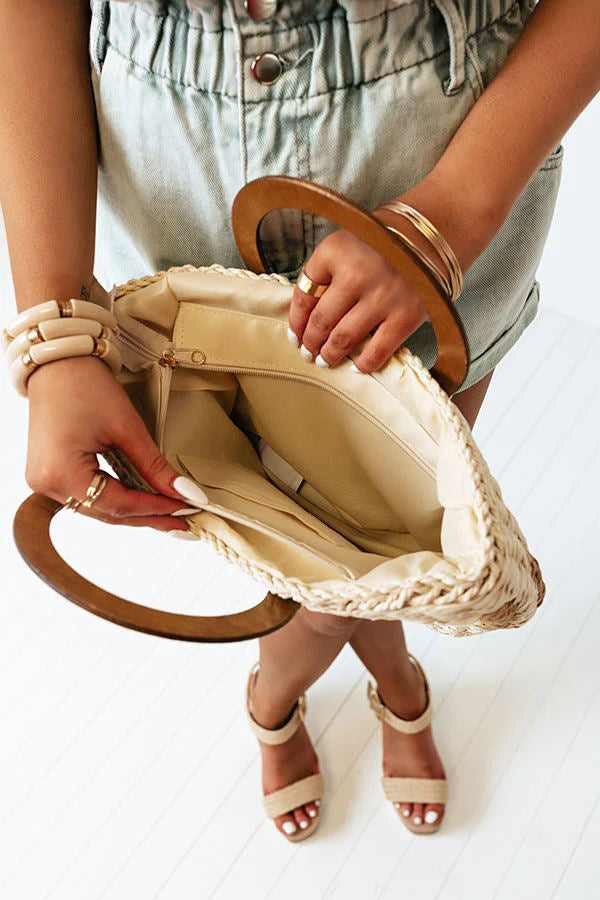 Retro Striped Woven Bag-consonak