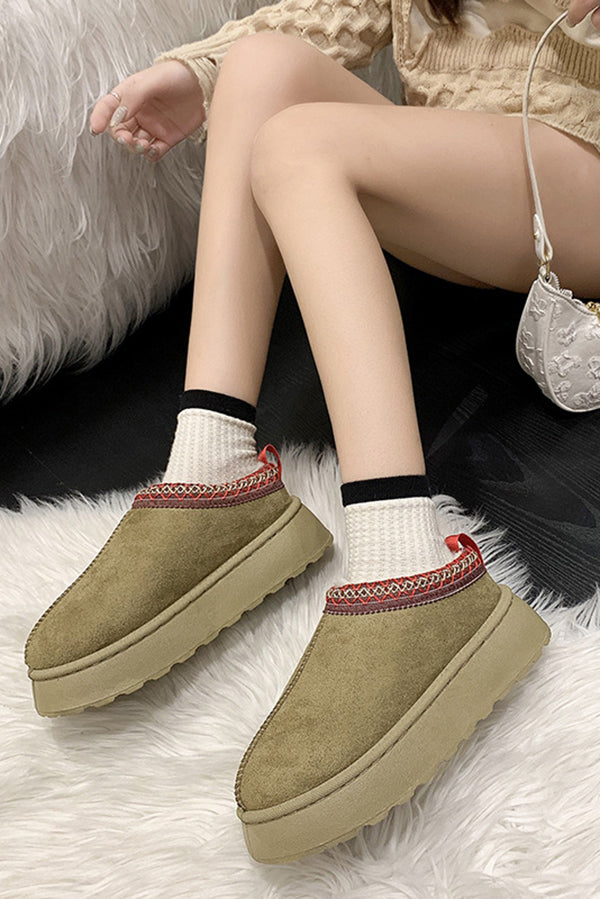 Warm Thick Sole Heelless Cotton Shoes-consonak