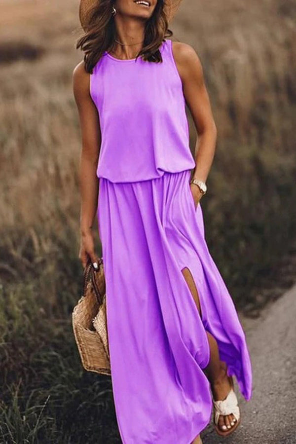 Giselle Loose Fit Slit Maxi Dress | Consonak