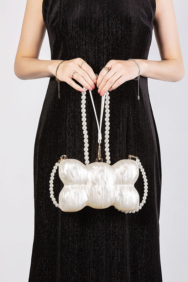 Fashionable and Elegant Multi-style Pearl Chain Shoulder Bag-consonak