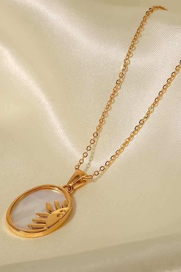 Vintage Stainless Steel Zircon Love Pendant-consonak