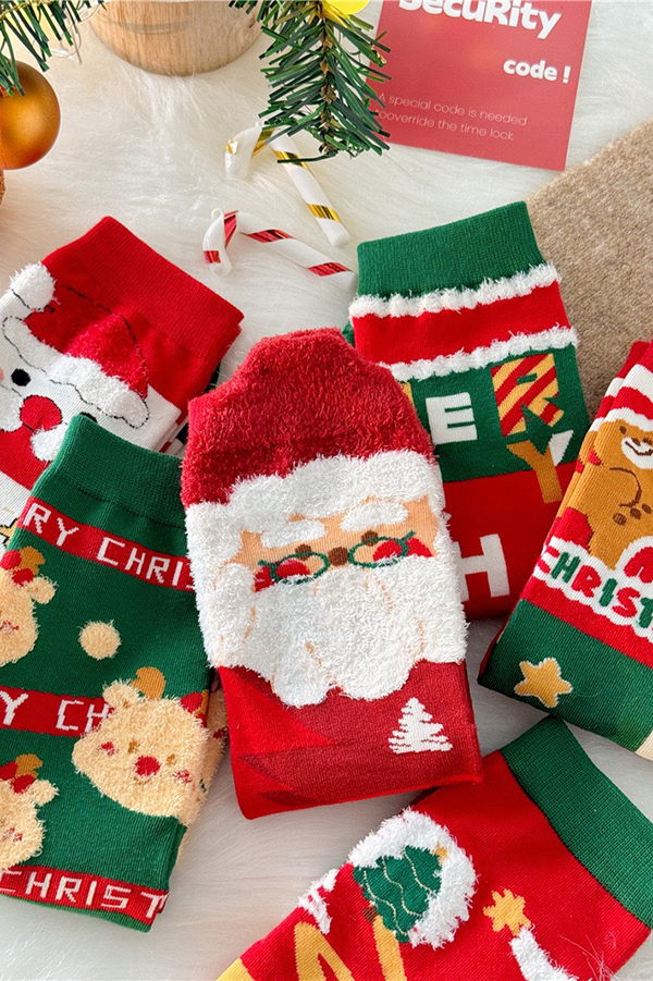 Christmas Cute Pattern Warm Socks-consonak
