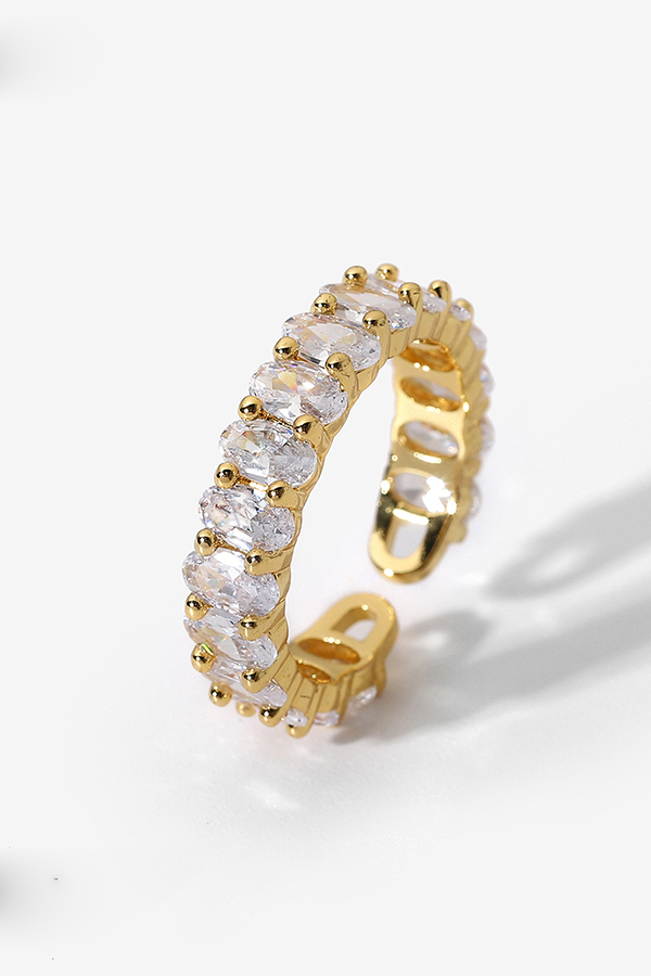 Vintage Zircon Open Ring-consonak