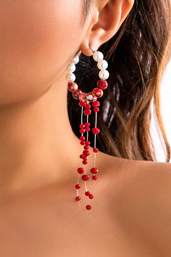 Halloween Gothic Blood Drop Pearl Necklace-consonak