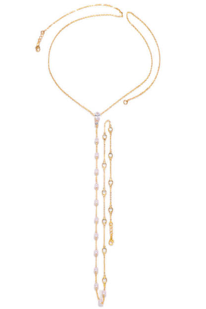 Fashion Pearl Diamond Sexy Body Necklace-consonak