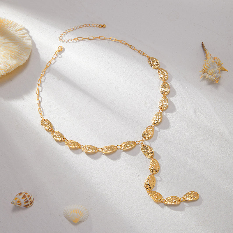 Fashion Irregular Baroque Style Teardrop-shaped Pendant Necklace | Consonak