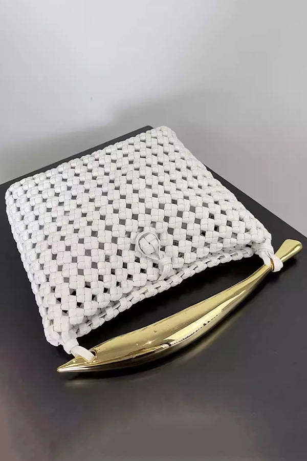 Fashionable and Versatile Woven Metal Handle Bag-consonak