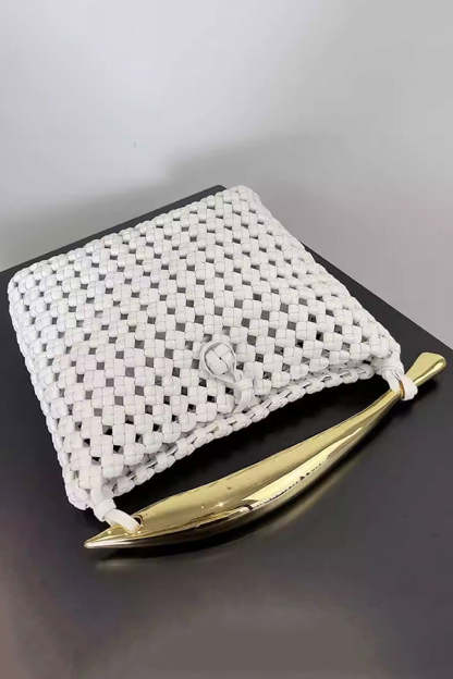 Fashionable and Versatile Woven Metal Handle Bag-consonak