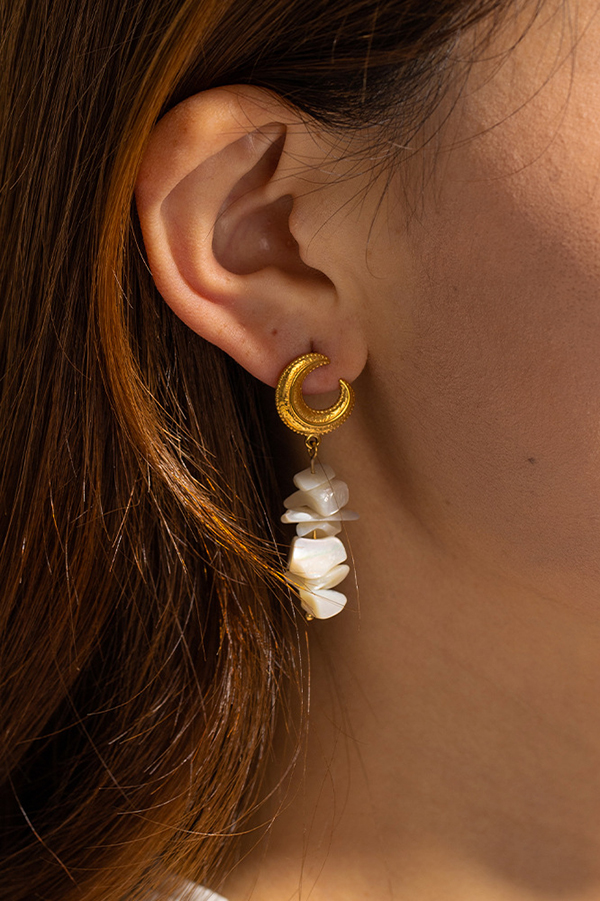 Elegant and Luxurious Moon Earrings-consonak