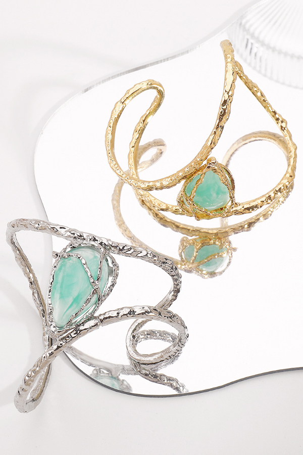 Fashionable Lava Texture Irregular Opening Bracelet-consonak