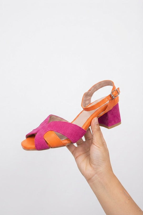 Color-block Open-toe Sandals-Consonak