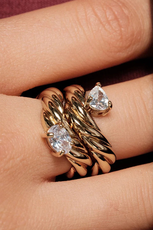 Fashion Stainless Steel Zircon Ring | Consonak