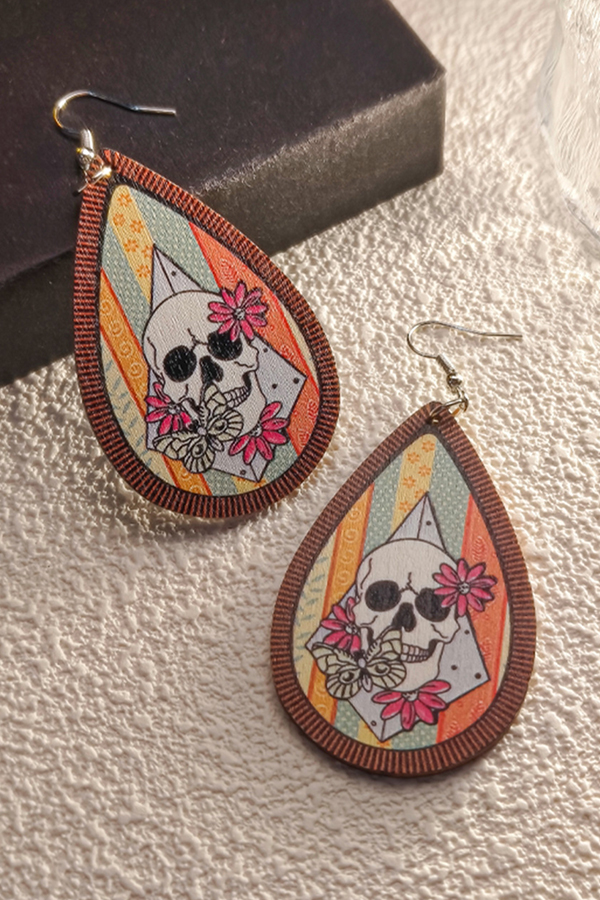 Halloween Horror and Fun Series Wooden Earrings-consonak