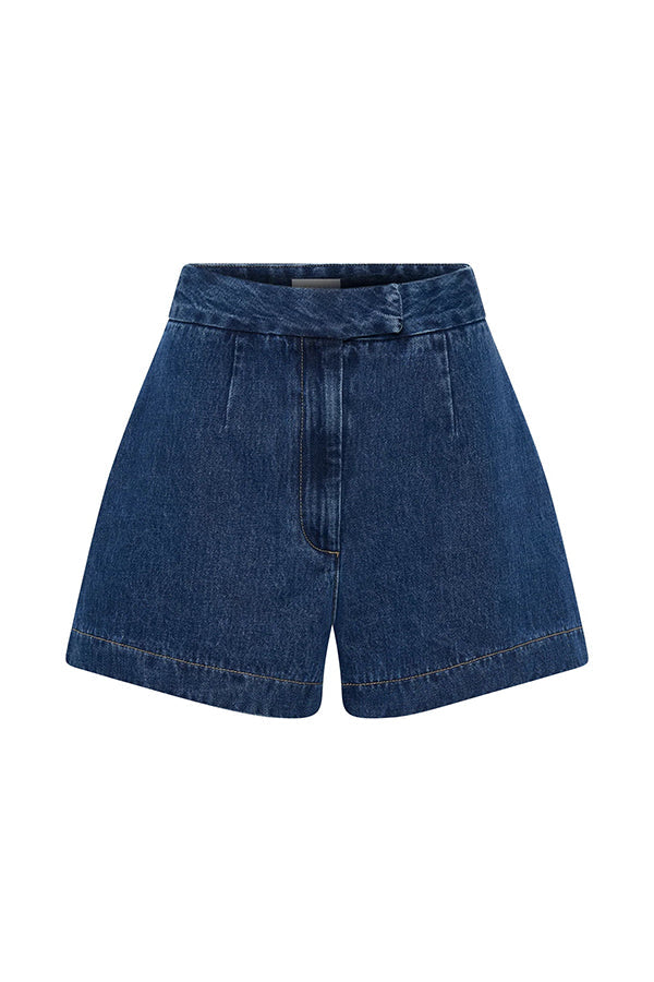 Abel Denim High Waist Relaxed Fit Shorts-consonak