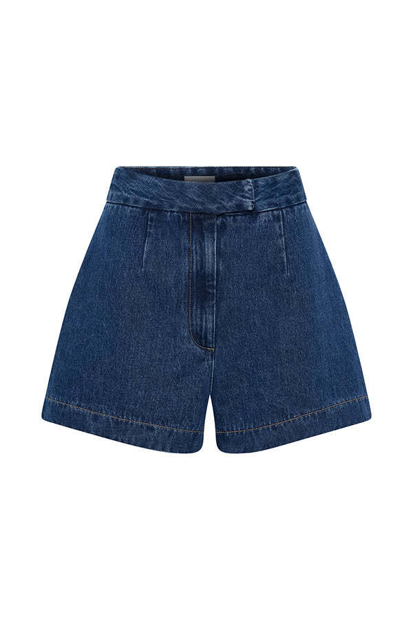 Abel Denim High Waist Relaxed Fit Shorts-consonak