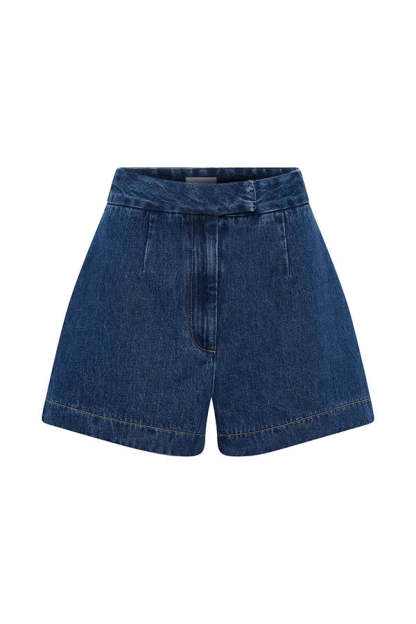 Abel Denim High Waist Relaxed Fit Shorts-consonak
