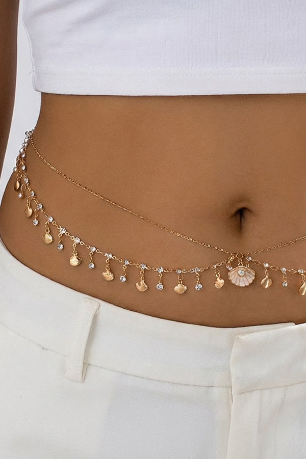 Vintage-style Ethnic Openwork Floral Body Chain-Consonak