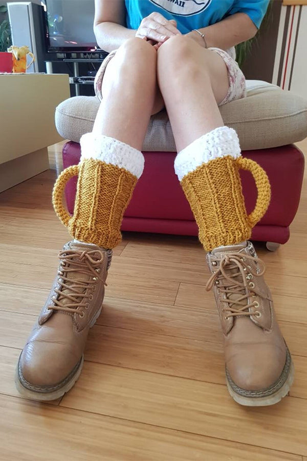 Beer Mug Socks Beer Leg Warmers Bavarian Leg Warmers-consonak