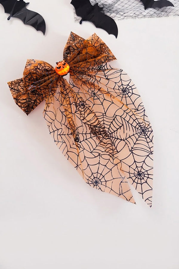 Large Halloween Mesh Bow Hair Clip-Consonak